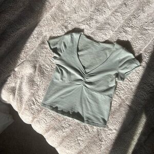 Brandy Melville Sage Gina Cinched Top